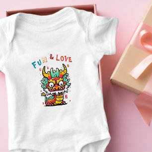 Body Para Bebé Cartón divertido Dragón chino regalo de Año Nuevo 