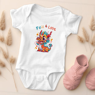 Body Para Bebé Cartón divertido Dragón chino regalo de Año Nuevo 