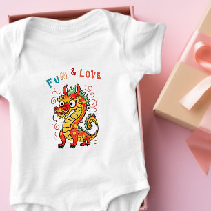 Body Para Bebé Cartón divertido Dragón chino regalo de Año Nuevo 