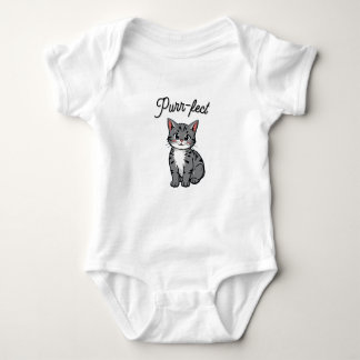 Body Para Bebé Cartoon Cat Purr-fect