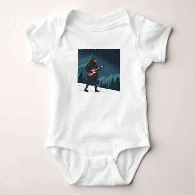 Body Para Bebé Cartoon Rocker Dog Under the Stars (Anverso)