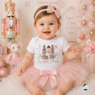Body Para Bebé Cascanueces Rosa Pequeño Sugar Plum Wonderland