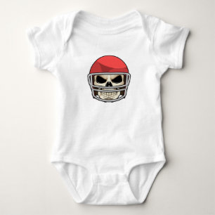 Body Para Bebé Casco para el fútbol de Skull