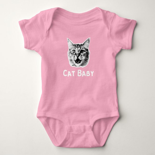 Body Para Bebé Cat Baby Retro (Anverso)