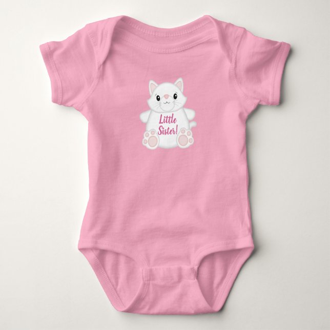 Body Para Bebé Cat Baby Shower Kitty Pink (Anverso)