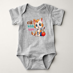 Body Para Bebé Cat Con Apple-85242