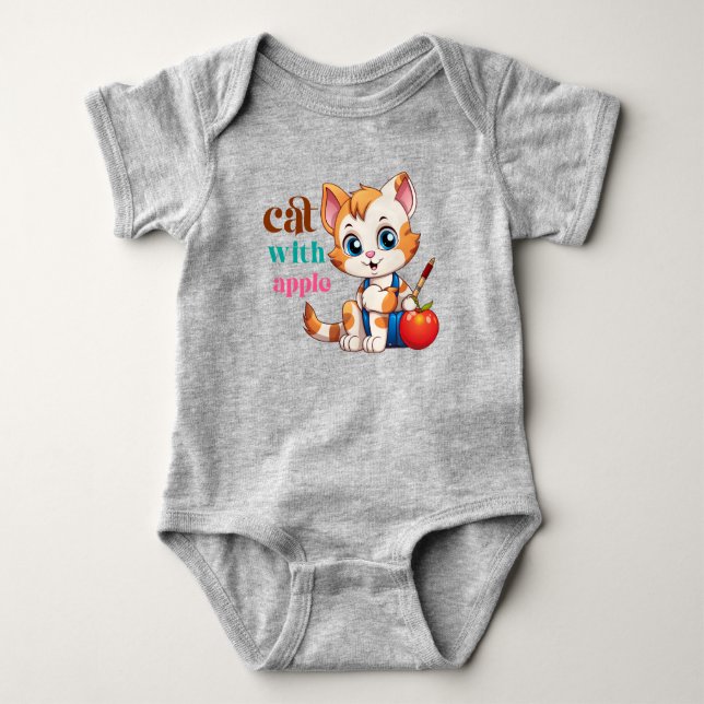 Body Para Bebé Cat Con Apple-85242 (Anverso)