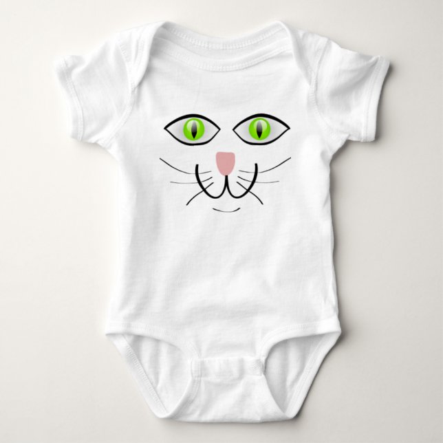 Body Para Bebé Cat Funny Face Personalizado-29034 (Anverso)