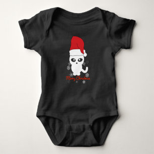 Body Para Bebé Cat Santa Claus Feliz Navidad