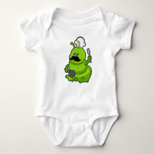 Body Para Bebé Caterpillar como cocinado con bigote
