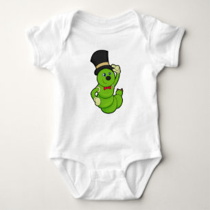 Body Para Bebé Caterpillar como Groom con Gorra