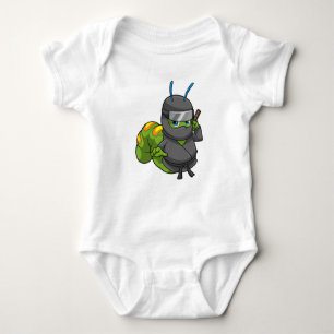 Body Para Bebé Caterpillar como Ninja con espada