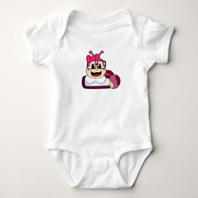 Body Para Bebé Caterpillar con cinta de opciones (Anverso)