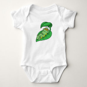 Body Para Bebé Caterpillar con hoja