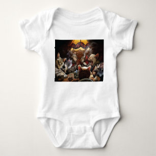 Body Para Bebé Cats playing poker
