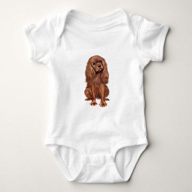 Body Para Bebé Cavalier King Charles - Ruby (Anverso)