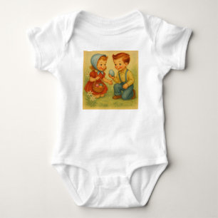 Body Para Bebé Caza de huevos de Pascua vintage/retro de los años