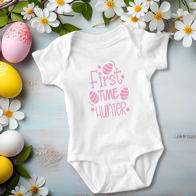 Body Para Bebé Cazador de huevos de Pascua lindo por primera vez (Cute Easter First Time Egg Hunter Baby Bodysuit)
