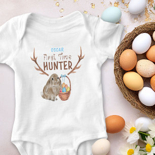 Body Para Bebé Cazador por primera vez Conejo de Pascua y Niño de