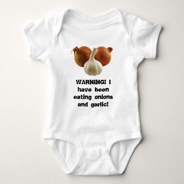 Body Para Bebé Cebollas y ajo (Anverso)