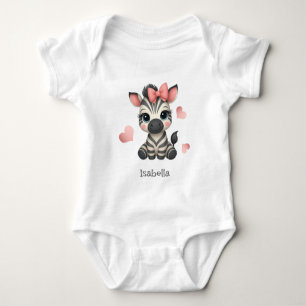 Body Para Bebé Cebra de dibujos animados adorable 