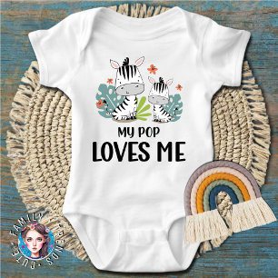 Body Para Bebé Cebra Mi Papá Me Ama