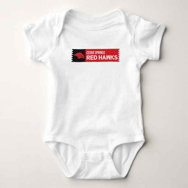 Body Para Bebé Cedar Springs Red Hawks (Anverso)