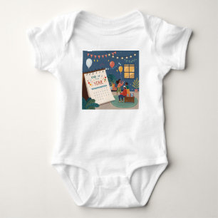 Body Para Bebé Celebración de fin de año" Baby Bodysuit