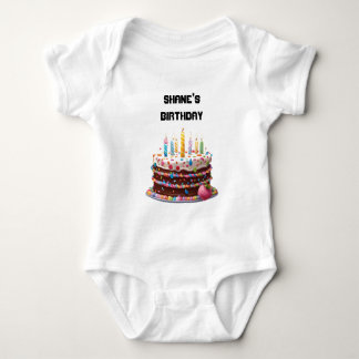 Body Para Bebé Celebración personalizada de Personalizado de vela