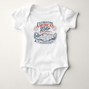 Body Para Bebé Celebrando el 250 cumpleaños de Estados Unidos Hil