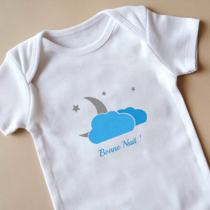 Body Para Bebé Celestial - Luna, nubes y estrellas