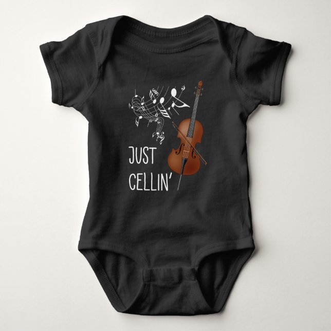 Body Para Bebé Cello String Instrumento Cellist Humor violoncello (Anverso)