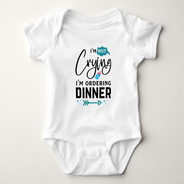 Body Para Bebé Cena divertida de unisex llorando a bebé (Anverso)
