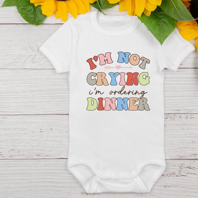 Body Para Bebé Cena retro graciosa sin llorar (Subido por el creador)