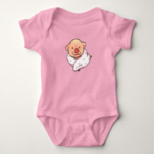 Body Para Bebé Cerdito bebé lindo envuelto en manta