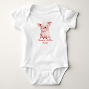 Body Para Bebé Cerdito de Mamá - Cerdito adorable de acuarela