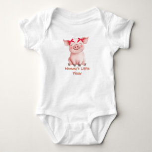 Body Para Bebé Cerdito de Mamá - Niña Acuarela Caprichosa