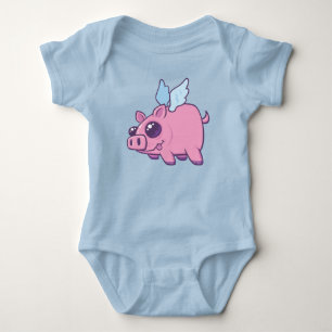 Body Para Bebé Cerdito Volador Derpy Kawaii Cutié