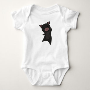 Body Para Bebé Cerdo Negro Cerdo Cerdo Cívico Animales Niños