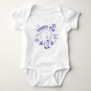 Body Para Bebé Cerdo retro retro rebuscado