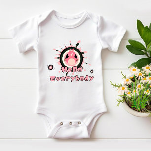 Body Para Bebé Cerdo rosa gracioso