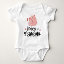 Cerdo y lechón rosado lindo - Amado por la abuela