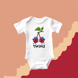 Body Para Bebé Cerezas gemelas