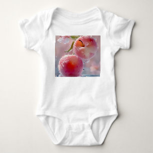 Body Para Bebé Cerezas y flores besadas por bebe - Traje para beb