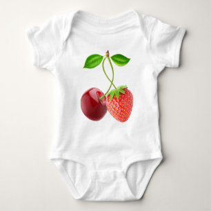 Body Para Bebé Cerezo y fresa juntos