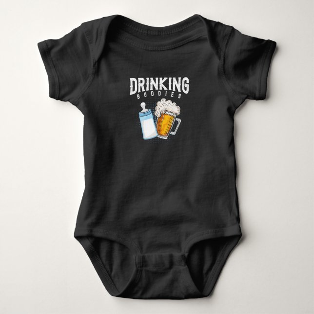 Body Para Bebé Cerveza de nuevo papá y Chiste de leche (Anverso)