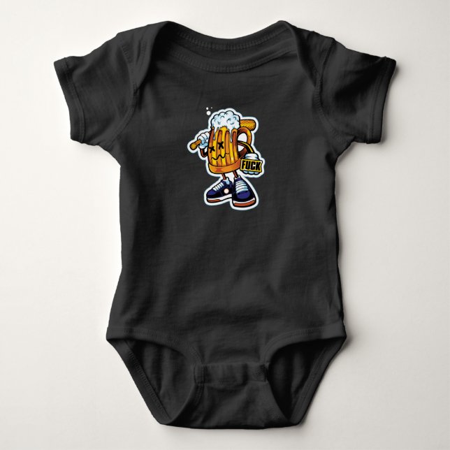 Body Para Bebé Cerveza Gángster (Anverso)