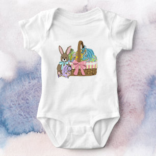 Body Para Bebé Cesta de Pascua de Dragones de Fantasía Llena de E