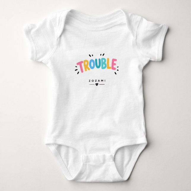 Body Para Bebé Chaleco para bebé Twin Trouble (Anverso)