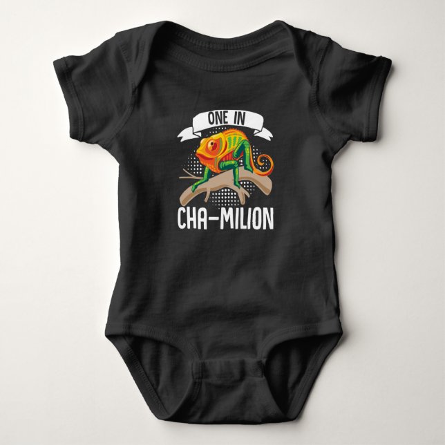 Body Para Bebé Chameleon Uno En Los Reptiles De Chamillion (Anverso)